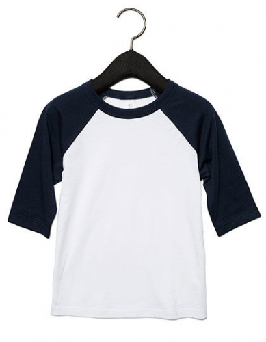 Toddler 3/4 Sleeve Baseball Tee - CV3200T - Canvas