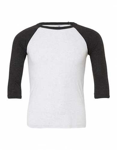 Unisex 3/4 Sleeve Baseball T-Shirt - CV3200 - Canvas