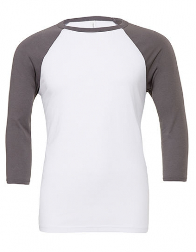 Unisex 3/4 Sleeve Baseball T-Shirt - CV3200 - Canvas