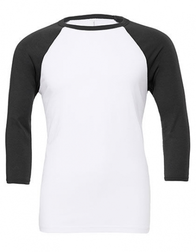 Unisex 3/4 Sleeve Baseball T-Shirt - CV3200 - Canvas