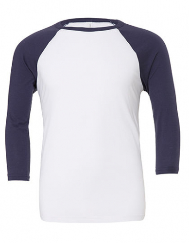 Unisex 3/4 Sleeve Baseball T-Shirt - CV3200 - Canvas