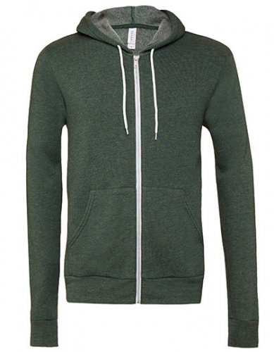 Unisex Poly-Cotton Fleece Full-Zip Hoodie - CV3739 - Canvas