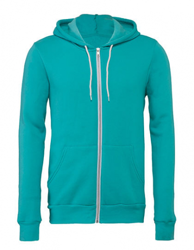 Unisex Poly-Cotton Fleece Full-Zip Hoodie - CV3739 - Canvas