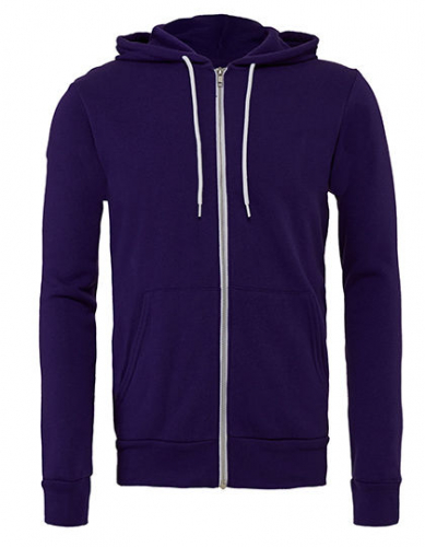 Unisex Poly-Cotton Fleece Full-Zip Hoodie - CV3739 - Canvas