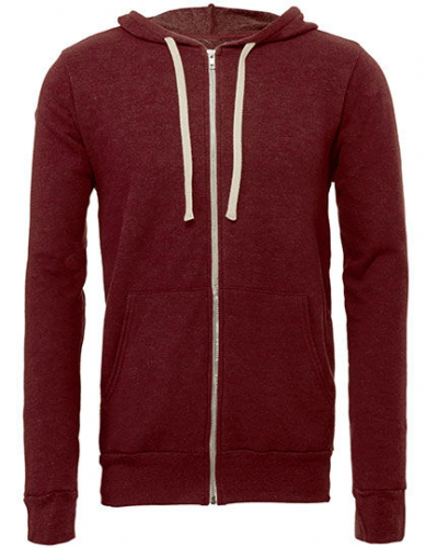 Unisex Triblend Full Zip Hoodie - CV3909 - Canvas