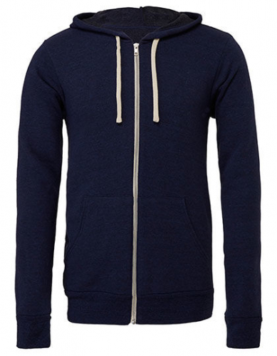 Unisex Triblend Full Zip Hoodie - CV3909 - Canvas