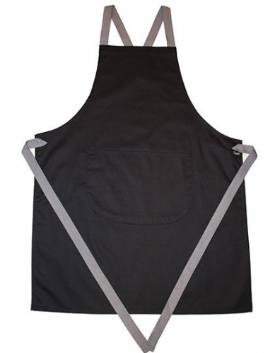 Apron With Grey Ties Crossover - DL130 - Dennys London