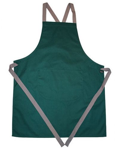 Apron With Grey Ties Crossover - DL130 - Dennys London