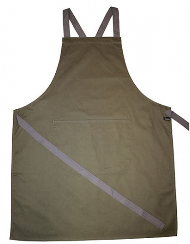 Apron With Grey Ties Crossover - DL130 - Dennys London