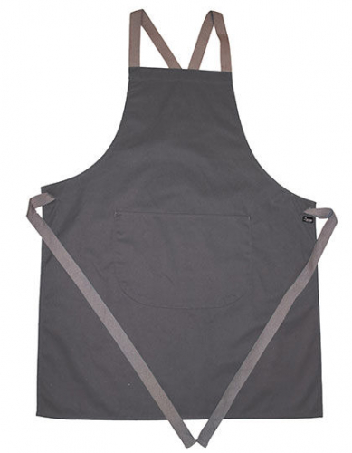 Apron With Grey Ties Crossover - DL130 - Dennys London