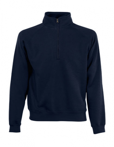 Classic Zip Neck Sweat - F382N - Fruit of the Loom