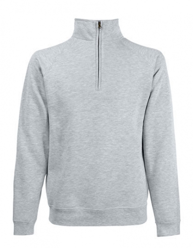 Classic Zip Neck Sweat - F382N - Fruit of the Loom