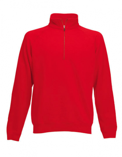 Classic Zip Neck Sweat - F382N - Fruit of the Loom