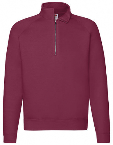 Premium Zip Neck Raglan Sweat - F382 - Fruit of the Loom