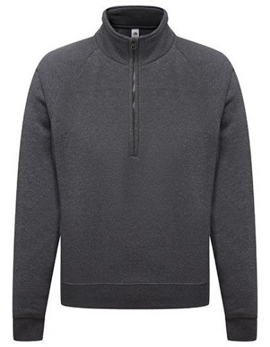 Premium Zip Neck Raglan Sweat - F382 - Fruit of the Loom