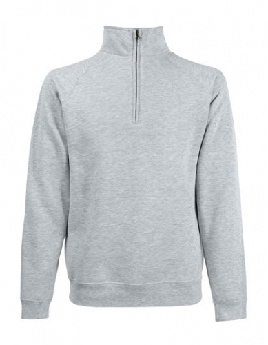 Premium Zip Neck Raglan Sweat - F382 - Fruit of the Loom