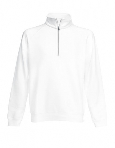 Premium Zip Neck Raglan Sweat - F382 - Fruit of the Loom