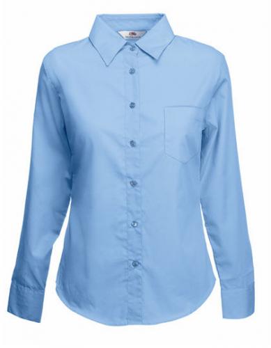 Ladies´ Long Sleeve Poplin Shirt - F702 - Fruit of the Loom