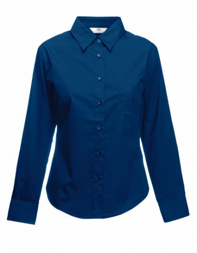 Ladies´ Long Sleeve Poplin Shirt - F702 - Fruit of the Loom