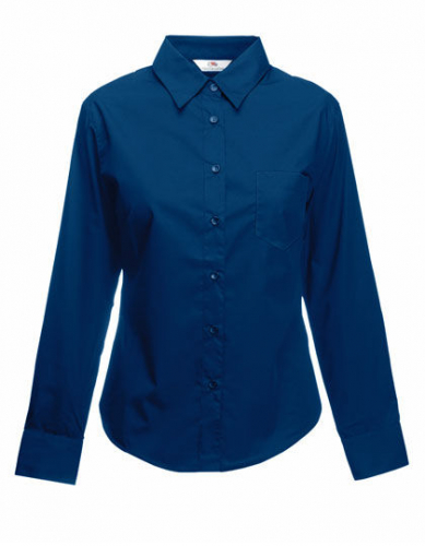 Ladies´ Long Sleeve Poplin Shirt - F702 - Fruit of the Loom