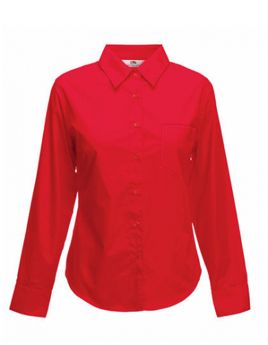 Ladies´ Long Sleeve Poplin Shirt - F702 - Fruit of the Loom