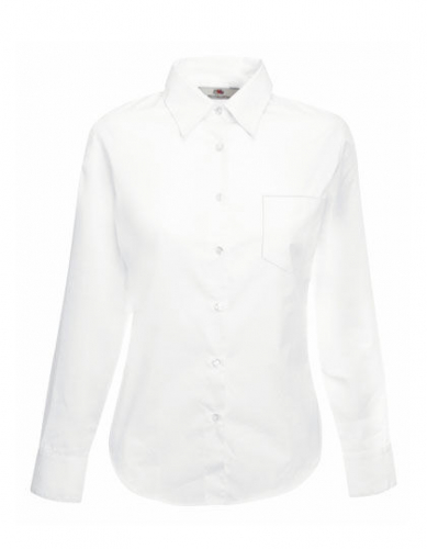 Ladies´ Long Sleeve Poplin Shirt - F702 - Fruit of the Loom