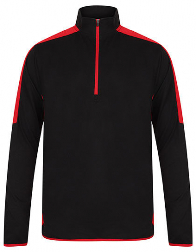 Adults 1/4 Zip Midlayer With Contrast Panelling - FH571 - Finden+Hales