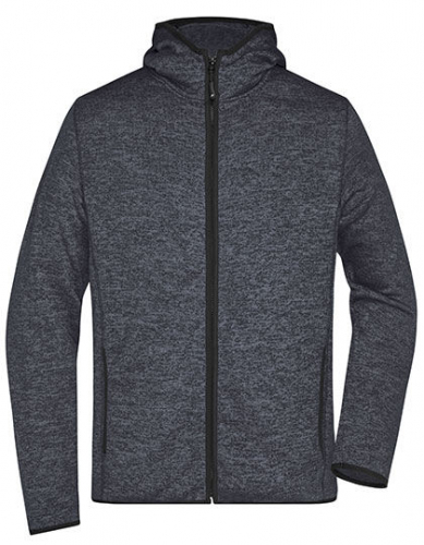 Men´s Knitted Fleece Hoody - JN589 - James+Nicholson