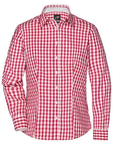 Ladies´ Checked Blouse - JN616 - James+Nicholson