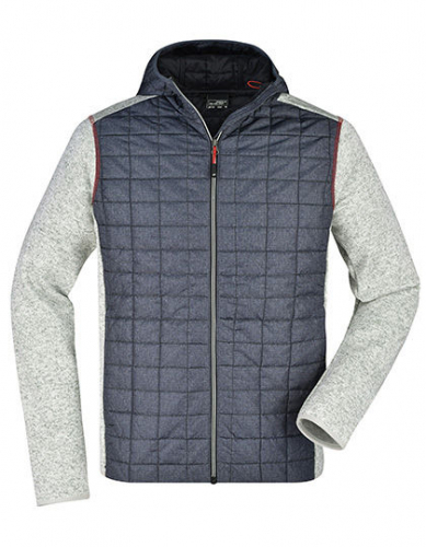 Men´s Knitted Hybrid Jacket - JN772 - James+Nicholson