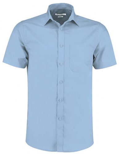 Men´s Tailored Fit Poplin Shirt Short Sleeve - K141 - Kustom Kit