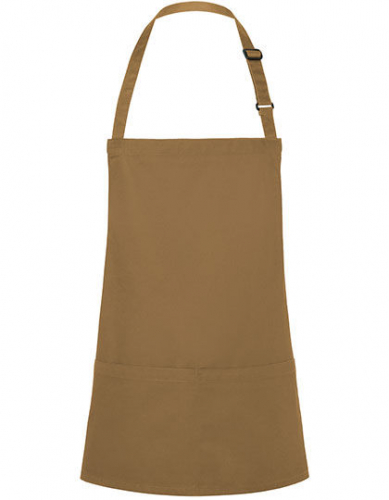 Kurze Latzschürze Basic mit Schnalle und Tasche - KY123 - Karlowsky