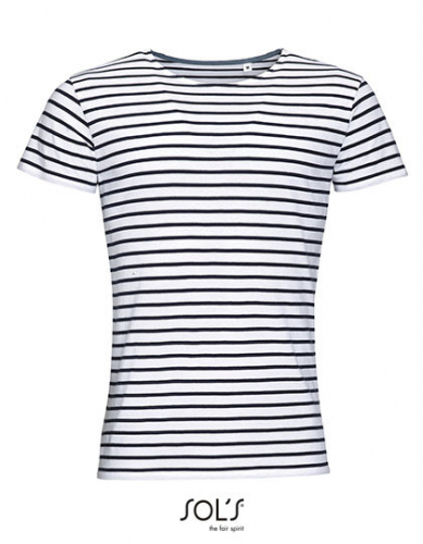 Men´s Round Neck Striped T-Shirt Miles - L01398 - SOL´S