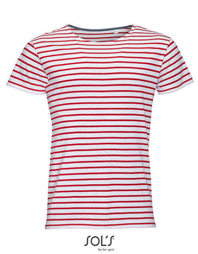 Men´s Round Neck Striped T-Shirt Miles - L01398 - SOL´S
