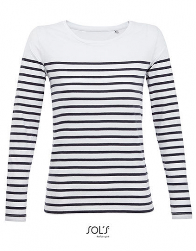 Women´s Long Sleeve Striped T-Shirt Matelot - L03100 - SOL´S