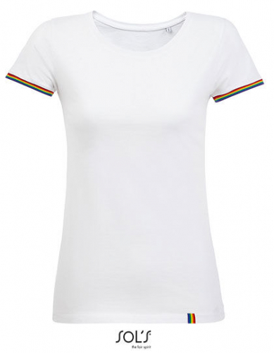 Women´s Short Sleeve T-Shirt Rainbow - L03109 - SOL´S
