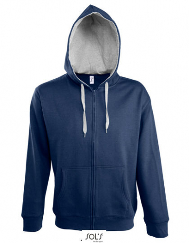 Men´s Contrasted Zipped Hooded Jacket Soul - L480 - SOL´S