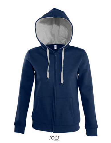 Women´s Contrast Hooded Zip Jacket Soul - L481 - SOL´S