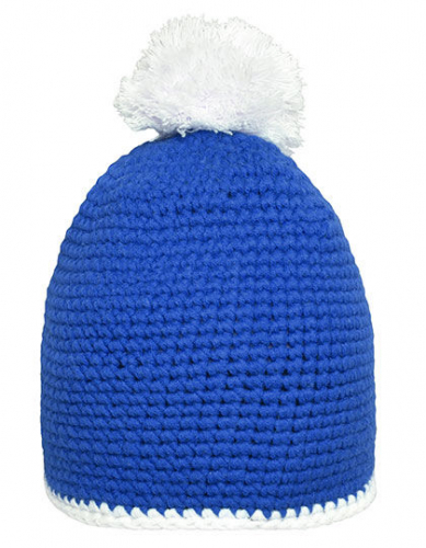 Pompon Hat With Contrast Stripe - MB7964 - Myrtle beach