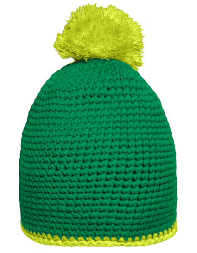 Pompon Hat With Contrast Stripe - MB7964 - Myrtle beach