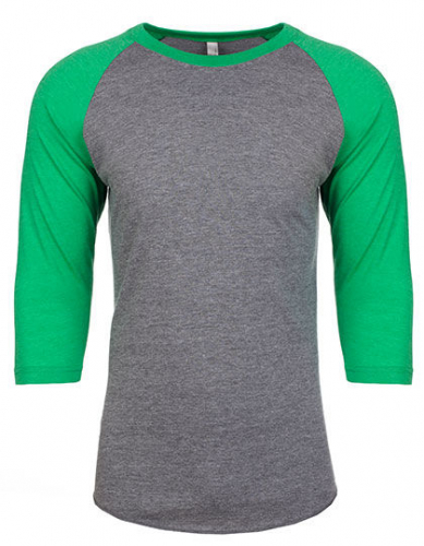 Unisex Tri-Blend 3/4 Sleeve Raglan Tee - NX6051 - Next Level Apparel