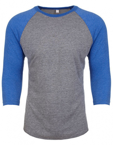 Unisex Tri-Blend 3/4 Sleeve Raglan Tee - NX6051 - Next Level Apparel