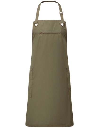 'Barley' Contrast Stitch Sustainable Bib Apron - PW121 - Premier Workwear