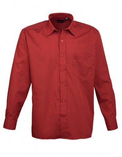 Men´s Poplin Long Sleeve Shirt - PW200 - Premier Workwear