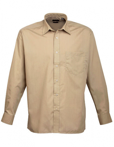 Men´s Poplin Long Sleeve Shirt - PW200 - Premier Workwear