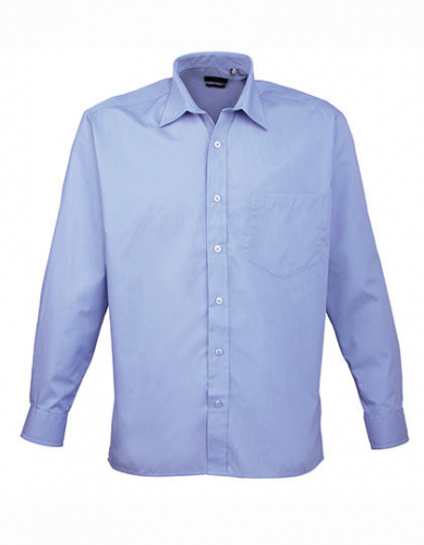 Men´s Poplin Long Sleeve Shirt - PW200 - Premier Workwear