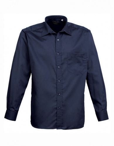 Men´s Poplin Long Sleeve Shirt - PW200 - Premier Workwear