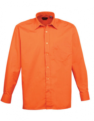 Men´s Poplin Long Sleeve Shirt - PW200 - Premier Workwear