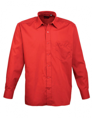 Men´s Poplin Long Sleeve Shirt - PW200 - Premier Workwear