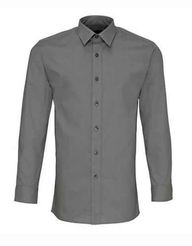 Men´s Long Sleeve Fitted Poplin Shirt - PW204 - Premier Workwear